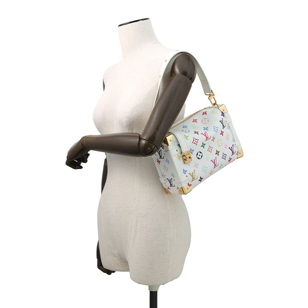 ルイヴィトン ショルダーバッグ モノグラム・マルチカラー LV×TM サイドトランクMM M4635 2way ホワイト 白  村上隆 コラボ