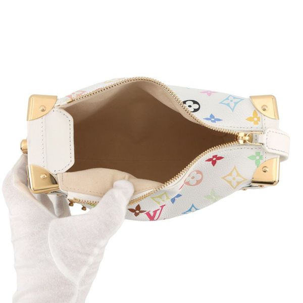 ルイヴィトン ショルダーバッグ モノグラム・マルチカラー LV×TM サイドトランクMM M4635 2way ホワイト 白  村上隆 コラボ