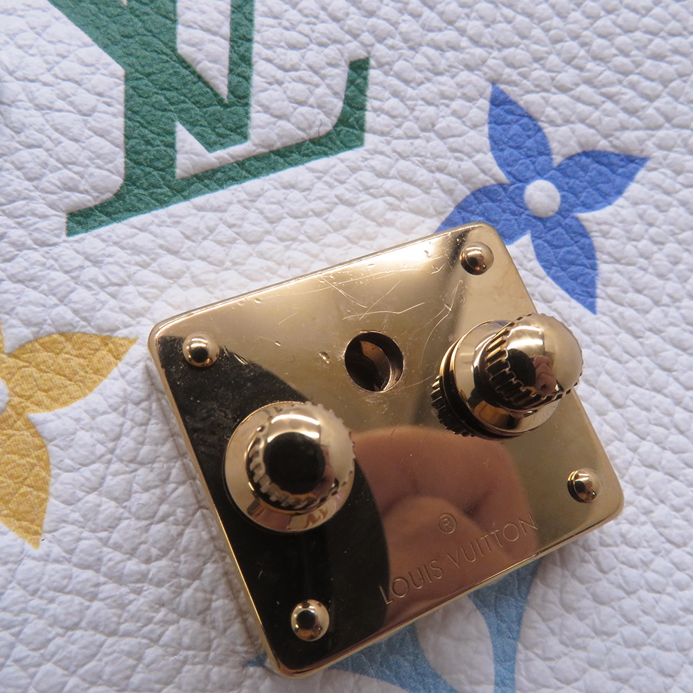 ルイヴィトン ショルダーバッグ モノグラム・マルチカラー LV×TM サイドトランクMM M4635 2way ホワイト 白  村上隆 コラボ