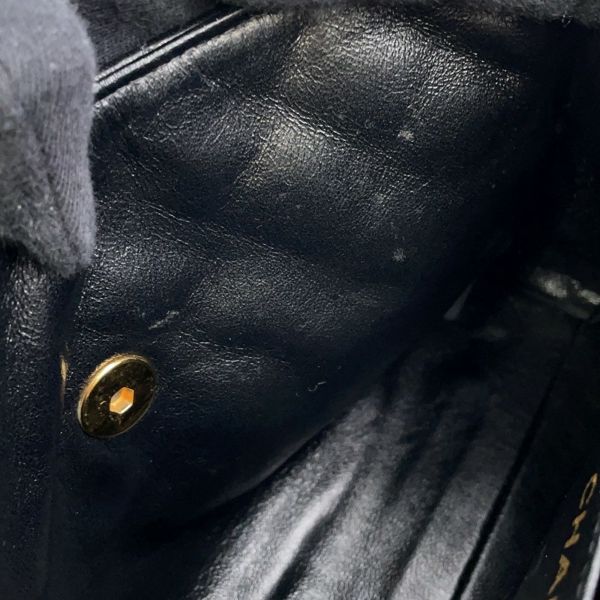 シャネル トップハンドル ハンドバッグ マトラッセ ココマーク トップハンドル ラムスキン CHANEL バッグ 黒