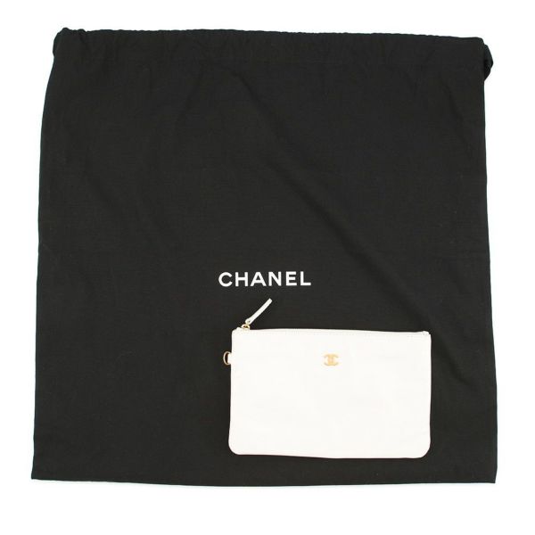 シャネル チェーンショルダーバッグ CHANEL22 スモール カーフスキン AS3260 CHANEL ポーチ付き 白