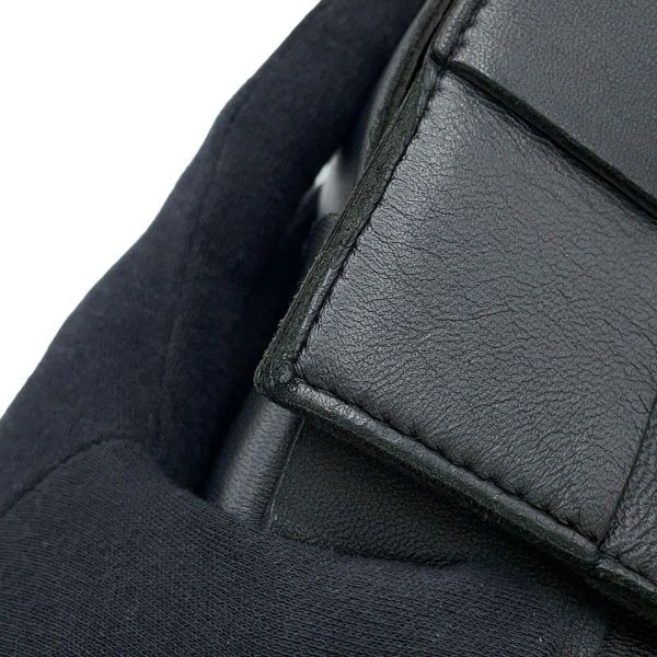 ボッテガヴェネタ ショルダーバッグ マキシイントレチャート カセット ラムスキン 578004 BOTTEGA VENETA 黒