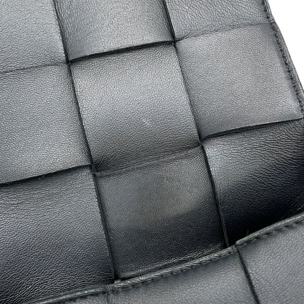 ボッテガヴェネタ ショルダーバッグ マキシイントレチャート カセット ラムスキン 578004 BOTTEGA VENETA 黒