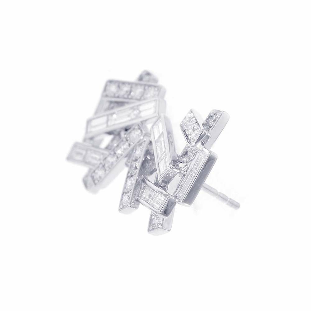 グラフ ピアス スレッド ダイヤモンド スタッド イヤリング ダイヤモンド 計1.80ct K18WGホワイトゴールド RGE1504