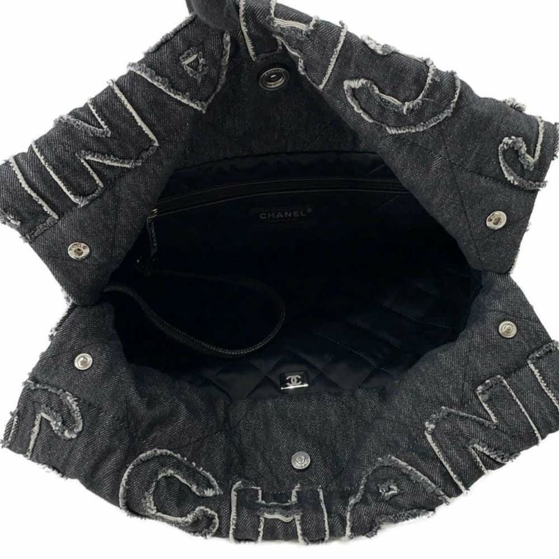 シャネル ハンドバッグ CHANEL 22 マトラッセ スモール デニム AS3260 CHANEL ポーチ付き ショルダーバッグ 黒