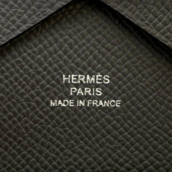 エルメス コインケース カルヴィ デュオ グラファイト/シルバー金具 エプソン W刻印 HERMES 財布