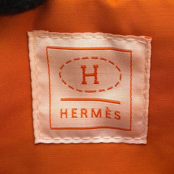 エルメス ポーチ ボリードポーチ ミニミニ オークル/シルバー金具 コットン HERMES 100周年限定