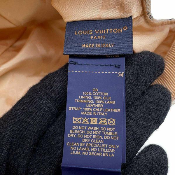 ルイヴィトン キャップ ダミエ・アズール コットン サイズM M77785 LOUIS VUITTON 帽子 白