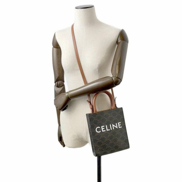 セリーヌ ハンドバッグ バーティカルカバ ミニ ロゴ 194372 CELINE バッグ 2wayショルダーバッグ 黒