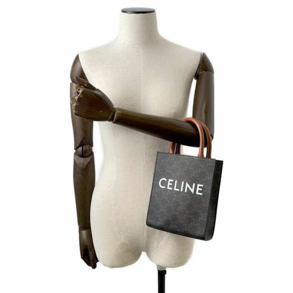 セリーヌ ハンドバッグ バーティカルカバ ミニ ロゴ 194372 CELINE バッグ 2wayショルダーバッグ 黒