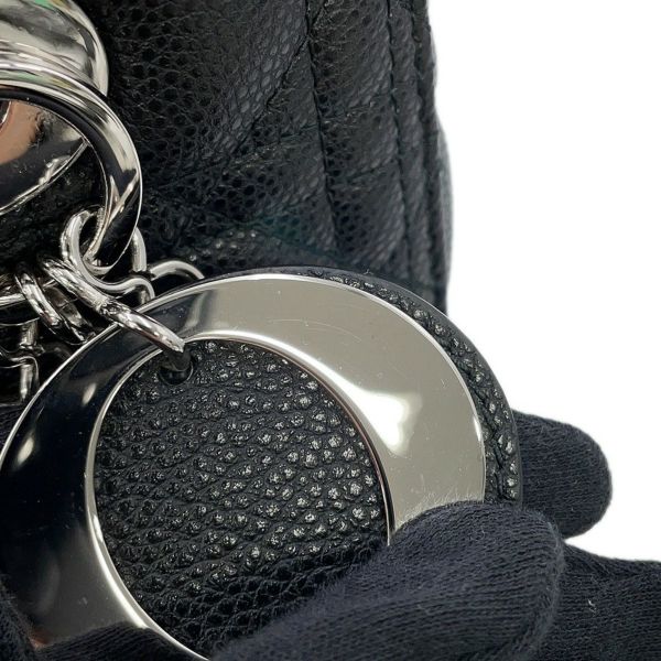 クリスチャン・ディオール ハンドバッグ レディディオール カナージュ ミディアム M0565PWRT_M900 2way 黒