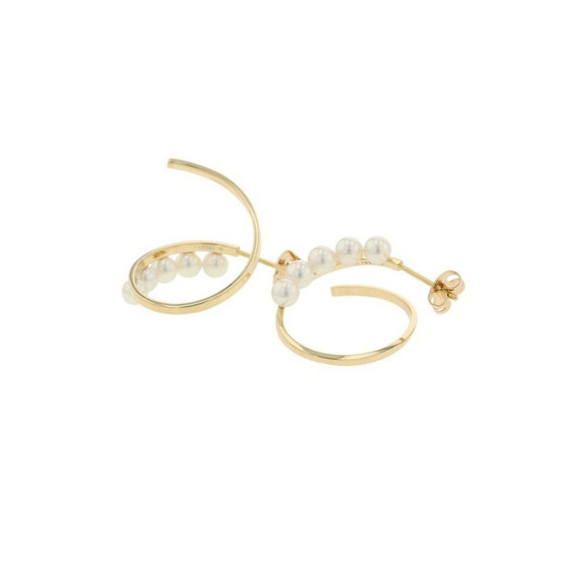 タサキ ピアス ア ファイン バランス あこや真珠 パール K18YGイエローゴールド TASAKI ジュエリー