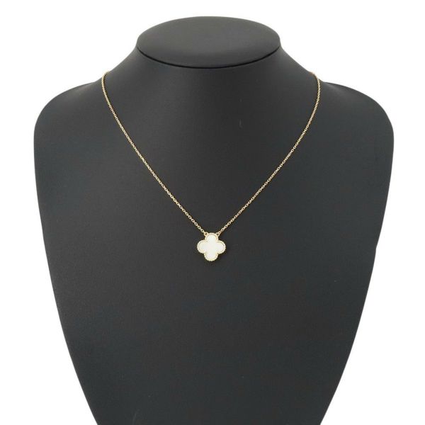 ヴァンクリーフ&アーペル ネックレス ヴィンテージ アルハンブラ ペンダント マザーオブパール K18YGイエローゴールド VCARA45900