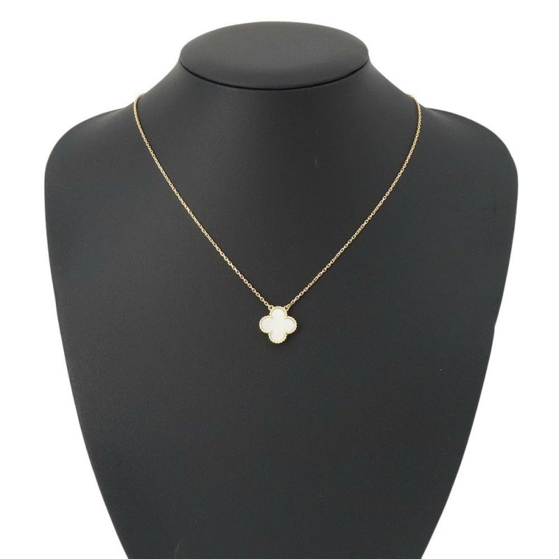 ヴァンクリーフ&アーペル ネックレス ヴィンテージ アルハンブラ ペンダント マザーオブパール K18YGイエローゴールド VCARA45900