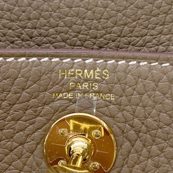 エルメス リンディ ミニ エトゥープ/ゴールド金具 トリヨンクレマンス K刻印 2wayショルダー