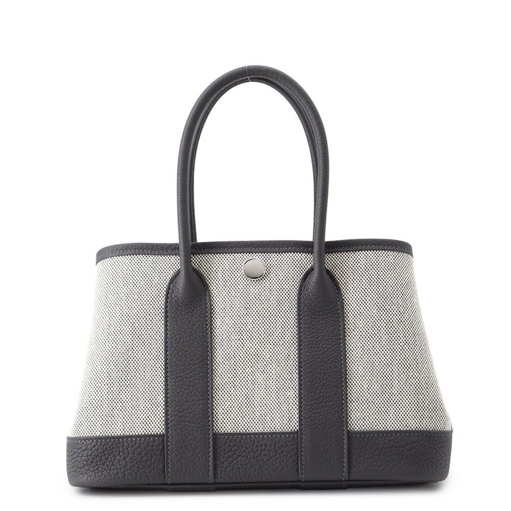 エルメス ネオ・ガーデン 23 ガーデンパーティ アルドワーズ/エクリュ/シルバー金具 トワルアッシュヴァイキング/ネゴンダ K刻印