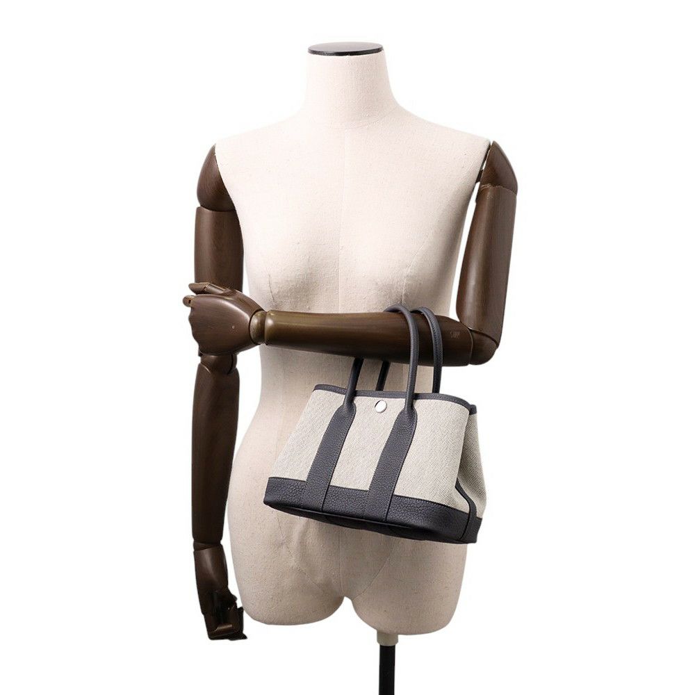 エルメス ネオ・ガーデン 23 ガーデンパーティ アルドワーズ/エクリュ/シルバー金具 トワルアッシュヴァイキング/ネゴンダ K刻印