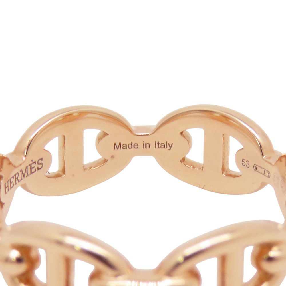 エルメス リング シェーヌダンクル アンシェネPM Enchainee K18PGピンクゴールド リングサイズ53 HERMES ジュエリー
