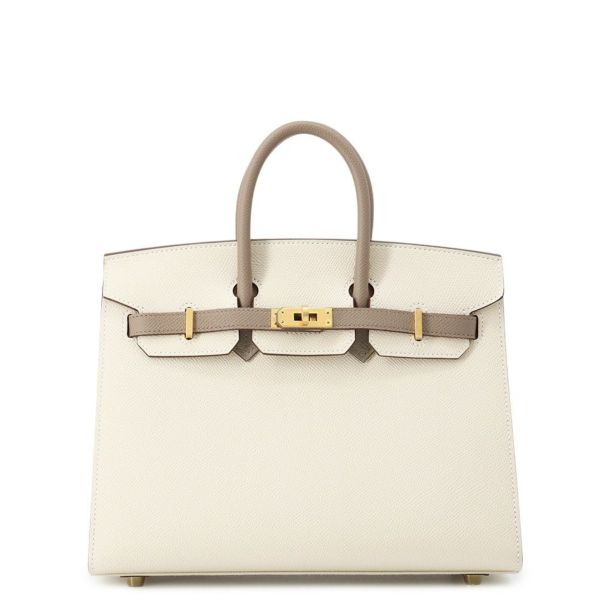 エルメス バーキン25 セリエ クレ/グリアスファルト/マットシルバー金具 エプソン B刻印 HERMES Birkin ハンドバッグ SPO