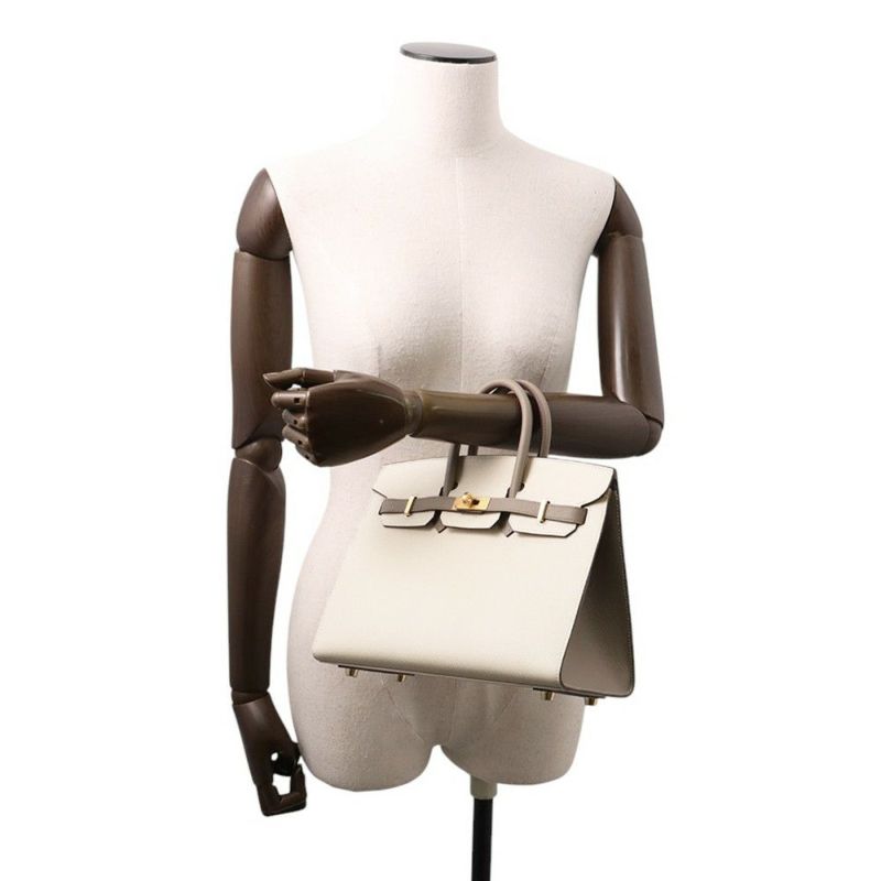 エルメス バーキン25 セリエ クレ/グリアスファルト/マットシルバー金具 エプソン B刻印 HERMES Birkin ハンドバッグ SPO