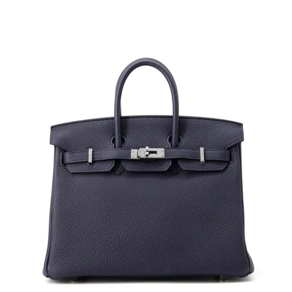 エルメス バーキン25 ブルーニュイ/シルバー金具 トゴ Z刻印 HERMES Birkin ハンドバッグ