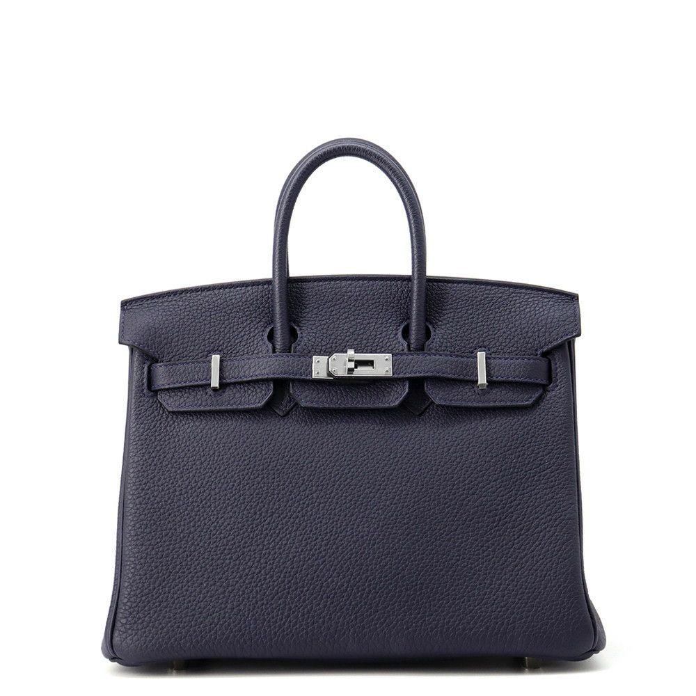 エルメス バーキン25 ブルーニュイ/シルバー金具 トゴ Z刻印 HERMES Birkin ハンドバッグ