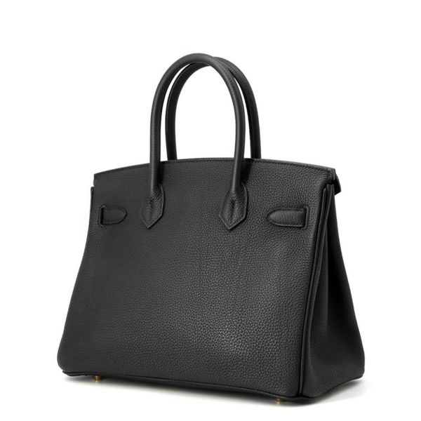 エルメス バーキン30 ブラック/ゴールド金具 トゴ C刻印 HERMES Birkin ハンドバッグ 黒