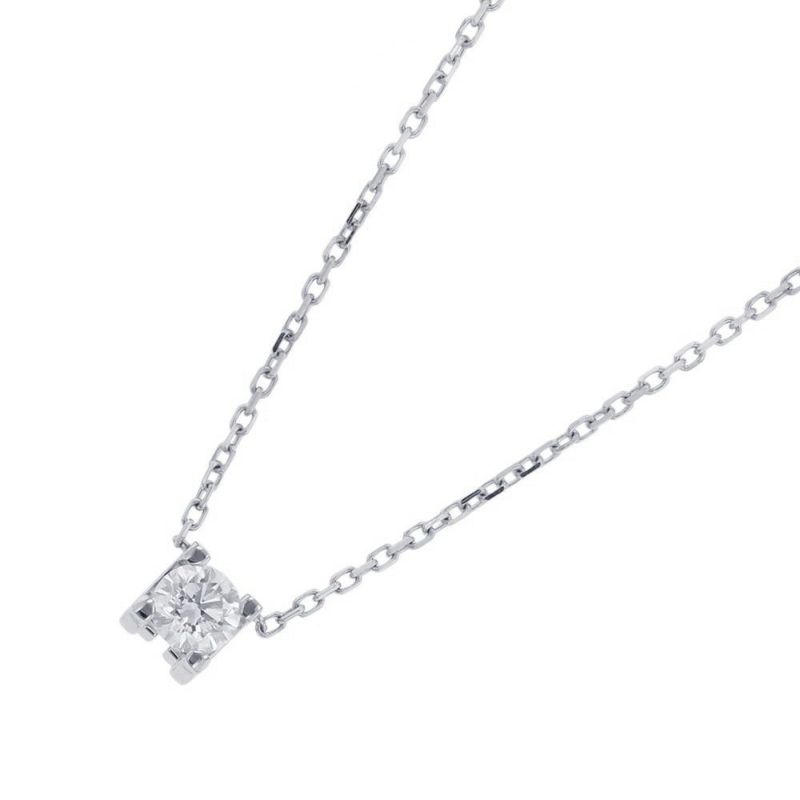 カルティエ ネックレス C ドゥ カルティエ ダイヤ0.23ct K18WG CRN7413700 Cartier GIA鑑定書付き