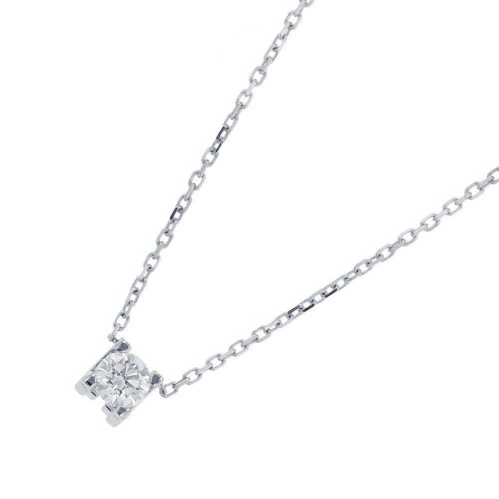カルティエ ネックレス C ドゥ カルティエ ダイヤ0.23ct K18WG CRN7413700 Cartier GIA鑑定書付き