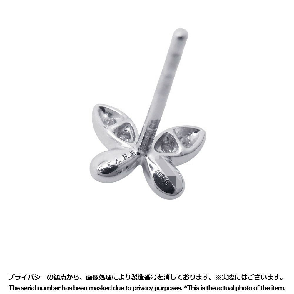 グラフ ピアス パヴェ バタフライ ダイヤモンド プティ スタッド イヤリング ダイヤ 計0.08ct K18WGホワイトゴールド RGE1563