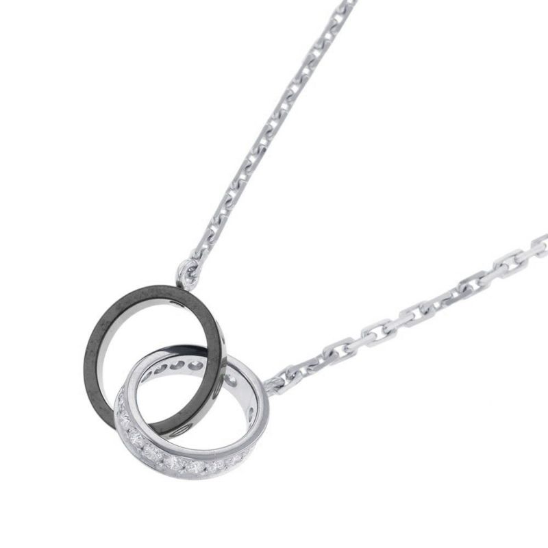 カルティエ ネックレス ベビーラブ LOVE ダイヤモンド ネックレスブラックセラミック/K18WG B7058100