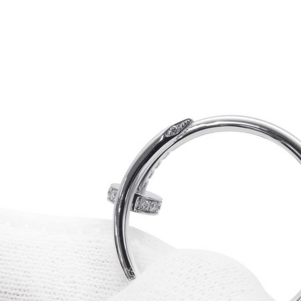 カルティエ リング ジュストアンクル ダイヤ計0.08ct K18WG スモールモデル SM リングサイズ58 B4226000 Cartier