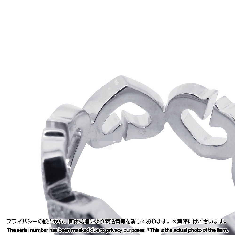カルティエ リング Cハート フルダイヤ リング ダイヤモンド K18WG リングサイズ49 B4043800 Cartier 指輪