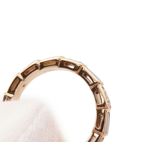 ブルガリ リング セルペンティ ヴァイパー リング ダイヤ 計0.21ct マザーオブパール K18PG サイズ52 353271 BVLGARI