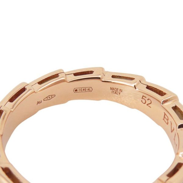 ブルガリ リング セルペンティ ヴァイパー リング ダイヤ 計0.21ct マザーオブパール K18PG サイズ52 353271 BVLGARI