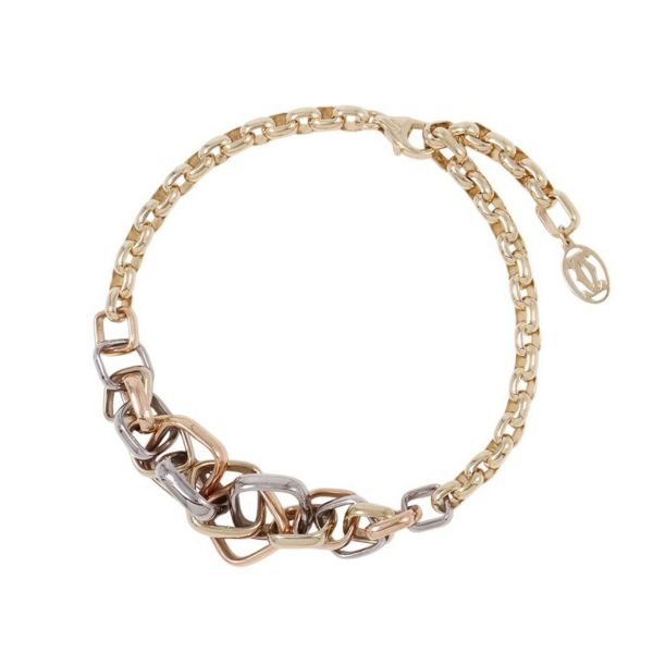 カルティエ ブレスレット トリニティ クッション K18YG/K18PG/K18WG サイズ18 B6080818 Cartier ジュエリー