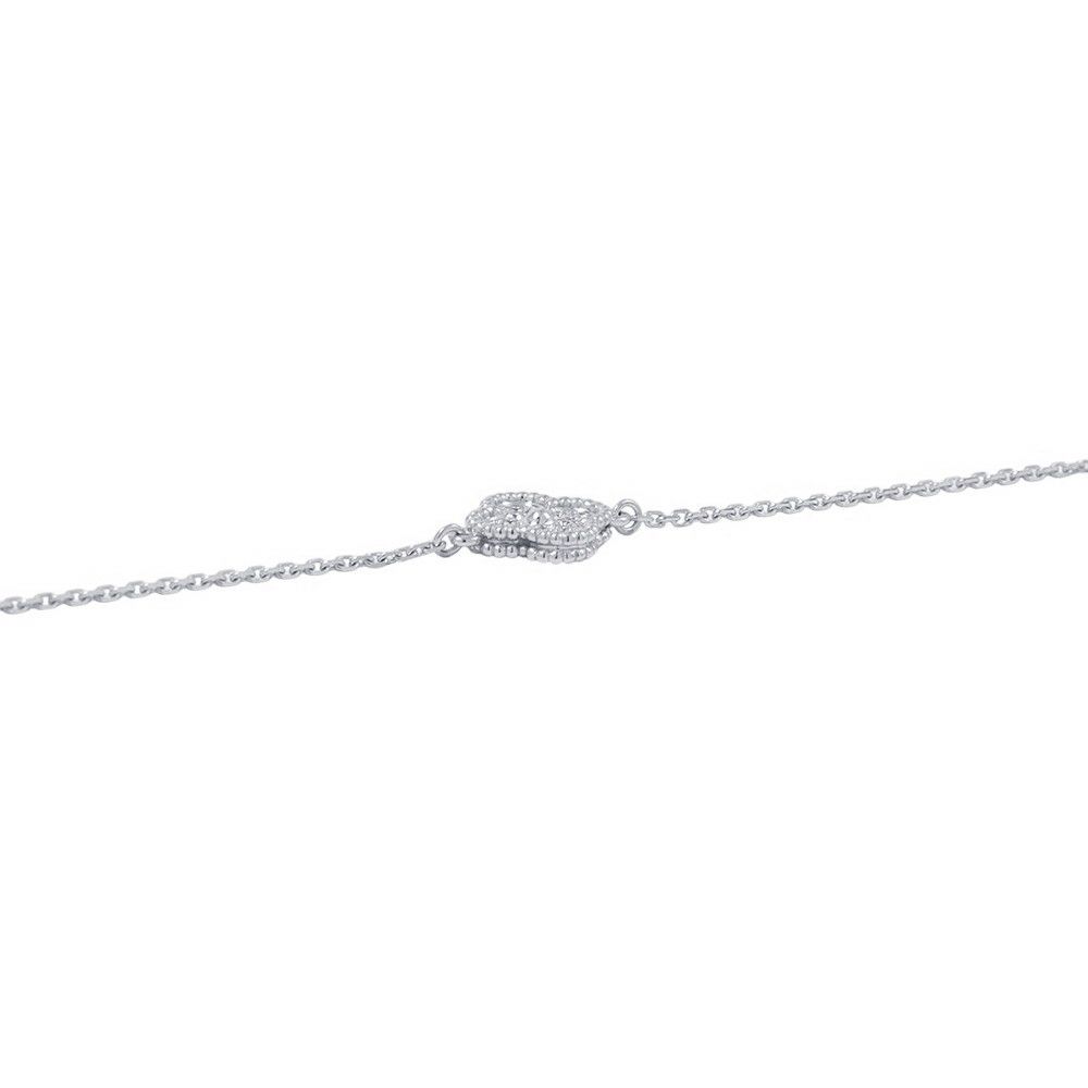 ヴァンクリーフ＆アーペル ブレスレット スウィート アルハンブラ 1モチーフ ダイヤ 12P 計0.08ct K18WG VCARO85600