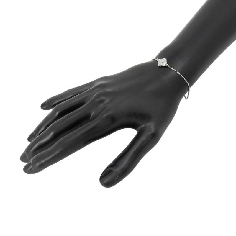 ヴァンクリーフ＆アーペル ブレスレット スウィート アルハンブラ 1モチーフ ダイヤ 12P 計0.08ct K18WG VCARO85600