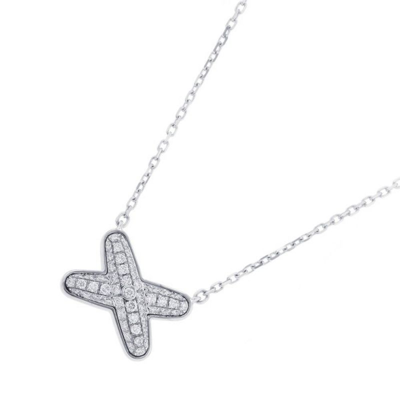 ショーメ ネックレス ジュ・ドゥ・リアン ペンダント ダイヤモンド53P 計0.23ct K18WG 083219-000 CHAUMET