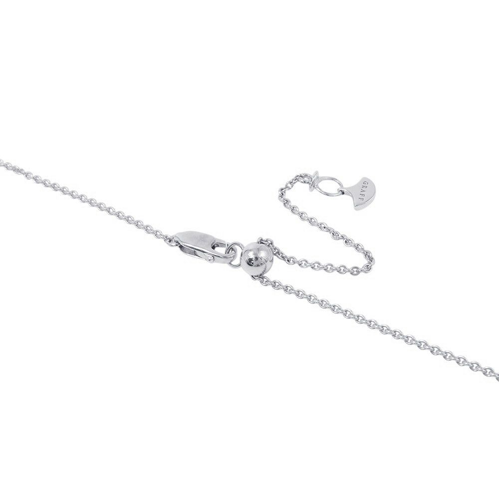 グラフ ネックレス ダブル バタフライ シルエット ダイヤモンド ペンダント ダイヤ計0.53ct K18WG RGP745