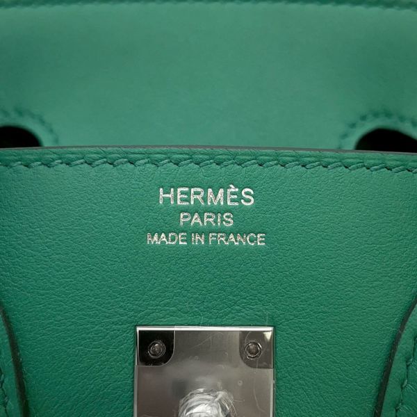 エルメス バーキン25 エクリュ/ヴェールヴェルティゴ/シルバー金具 トワルアッシュ/スイフト W刻印HERMES Birkin