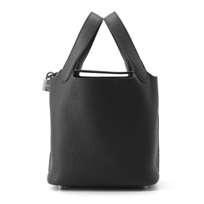 エルメス ハンドバッグ ピコタンロックPM ブラック/シルバー金具 トリヨンクレマンス W刻印 黒