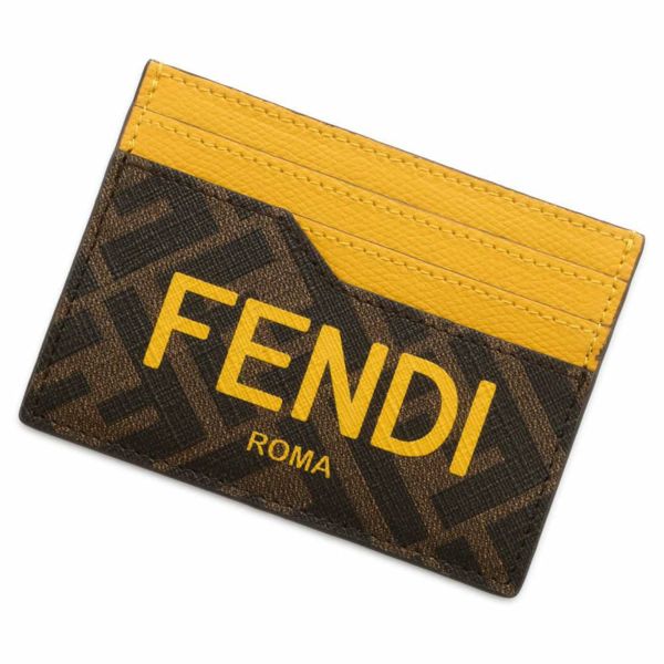 フェンディ カードケース ロゴ レザー 7M0333 FENDI 定期入れ