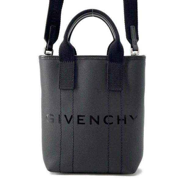 ジバンシー ハンドバッグ Gエッセンシャルズ スモール ロゴ BKU03SK1PH GIVENCHY メンズ 黒