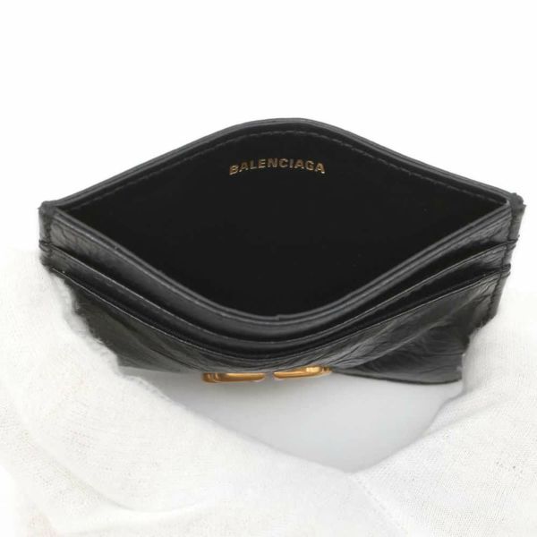 バレンシアガ カードケース ロゴ レザー 765463 BALENCIAGA 定期入れ 黒