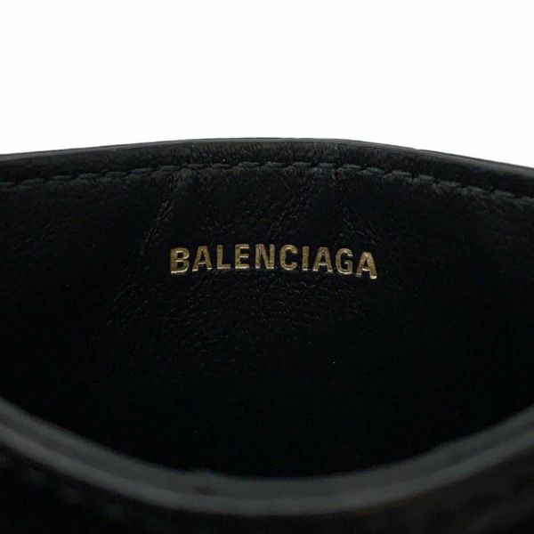 バレンシアガ カードケース ロゴ レザー 765463 BALENCIAGA 定期入れ 黒