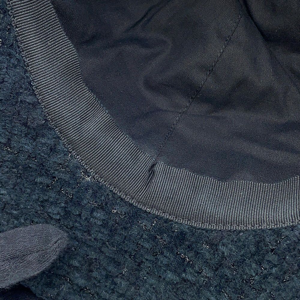 シャネル キャップ ツイード ココマーク サイズM AA8562 CHANEL 帽子 黒