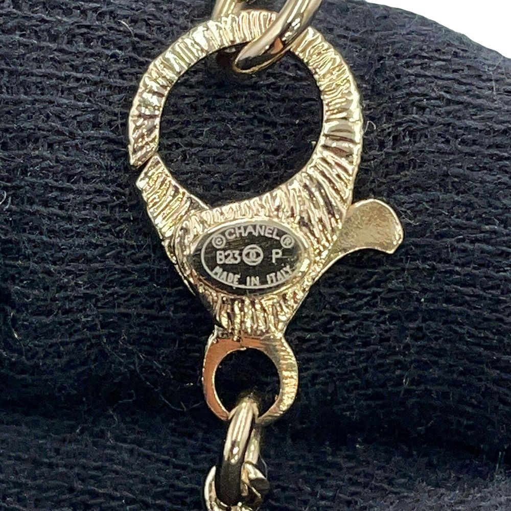 シャネル ネックレス ココマーク No.5 ラインストーン レザー B23P CHANEL アクセサリー