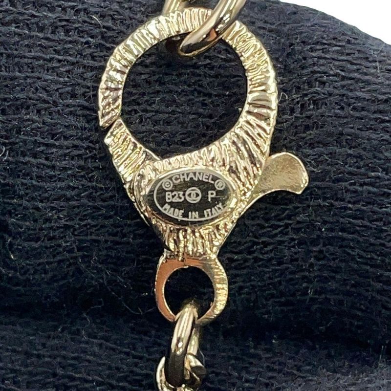 シャネル ネックレス ココマーク No.5 ラインストーン レザー B23P CHANEL アクセサリー