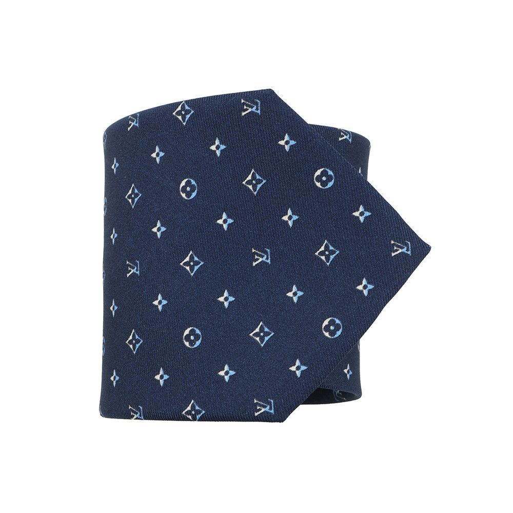 ルイヴィトン ネクタイ モノグラム シルク M79429 LOUIS VUITTON メンズ ネイビー